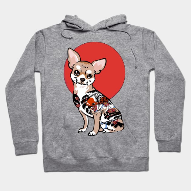 Yakuza Chihuahua Hoodie by huebucket